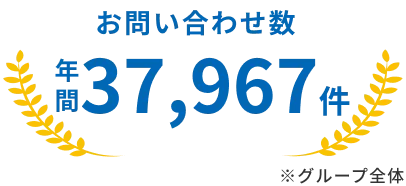 お問い合わせ数年間37,967件