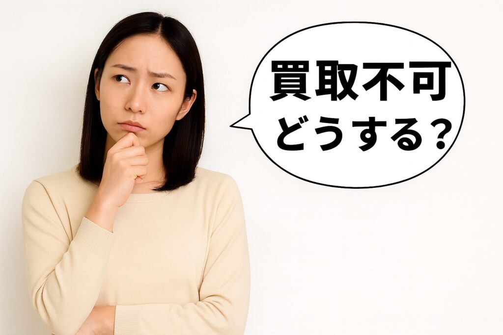 買取不可どうする？