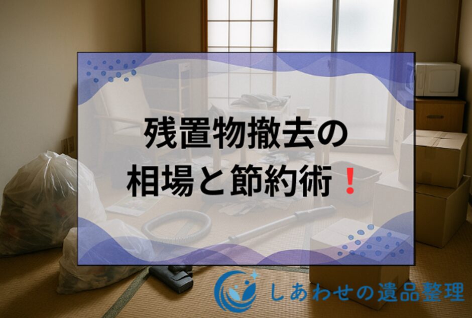 残置物撤去の費用相場を徹底解説！一軒家・マンション別の料金目安とは？