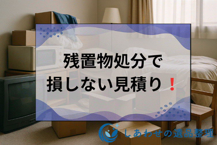 残置物処分の見積もりで損しない方法とは？費用相場と良い見積もりの見極め方